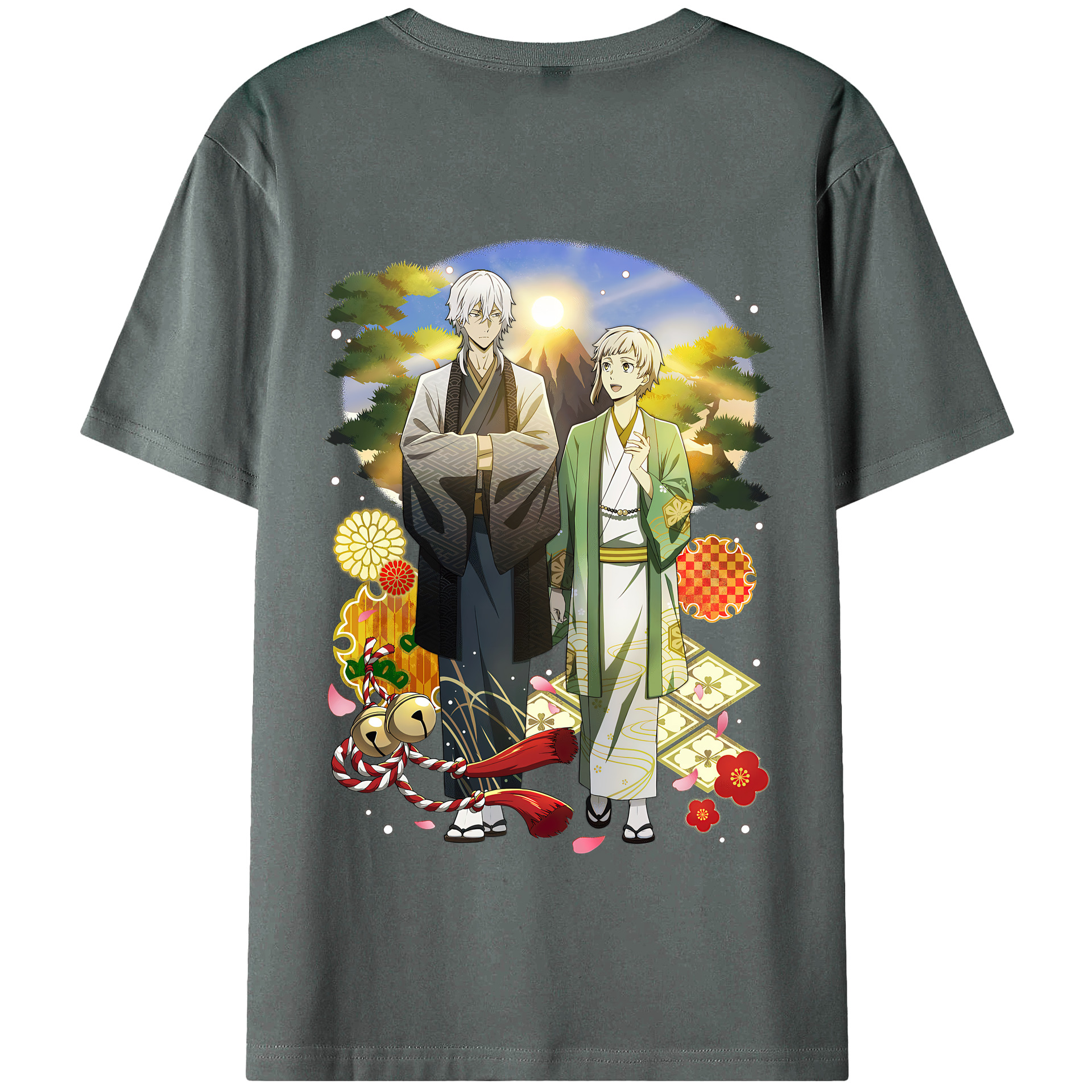 （画像用） 文豪ストレイドッグス Bungo Stray Dogs 綿100％半袖Tシャツ（背面プリント）